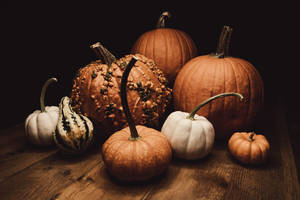 Fall Aesthetic October Pumpkins Wallpaper