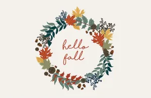 Fall Aesthetic Wreath Wallpaper