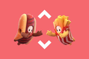 Fall Guys Ultimate Knockout Hotdog And Fries Skin Wallpaper