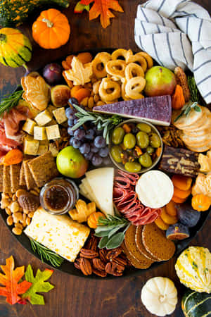 Fall Thanksgiving Charcuterie Wallpaper