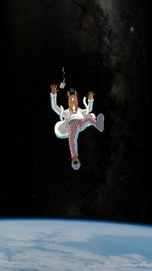 Falling Bojack Horseman Artwork Wallpaper