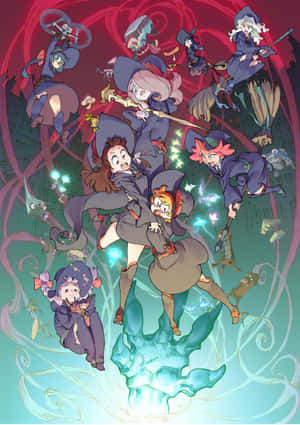 Falling Little Witch Academia Characters Wallpaper