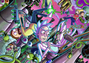 Falling Rick And Morty Fan Art Wallpaper