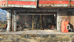 Fallout 4 4k Dog And Cyborg Wallpaper