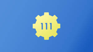 Fallout 4 Vault 111 Minimalist Logo Wallpaper