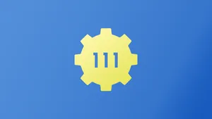 Fallout 4 Vault 111 Minimalist Logo Wallpaper