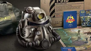 Fallout 76 Helmet In Table Wallpaper