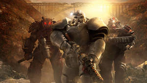 Fallout 76 Power Armor Sunset Wallpaper
