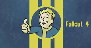 Fallout Vault Boy Yellow Stripes Wallpaper