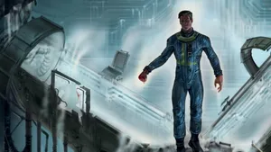 Fallout Vault Dweller Exiting Vault Wallpaper