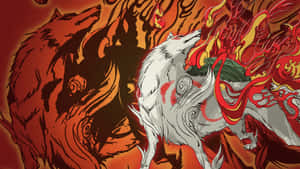 Falme Wolf Okami Hd Wallpaper