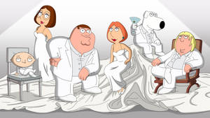 Family Guy Family In White Wallpaper