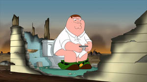 Family Guy Peter On Toilet Bowl Wallpaper