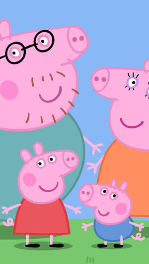 Family Of Peppa Pig Iphone Wallpaper