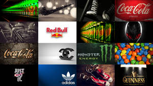 Famous Brand Products Collage Wallpaper