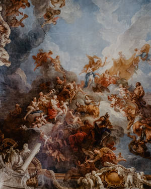 Famous Michelangelo Palace Of Versailles Painting Wallpaper