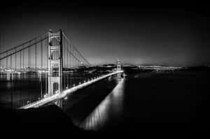 Famous Skyline Of San Francisco In Black And White Wallpaper