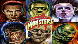 Famous Universal Monsters Characters Wallpaper