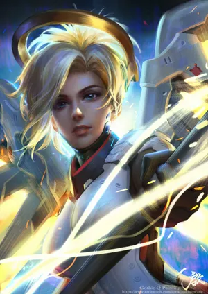 Fan Art Mercy Of Overwatch Game Wallpaper