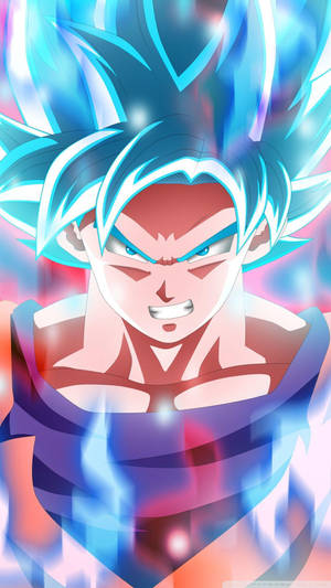 Fanart Blue Saiyan Son Goku Iphone Wallpaper