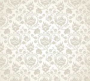 Fancy Beige Floral Pattern Wallpaper