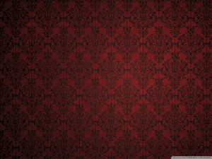 Fancy Red Vintage Floral Pattern Wallpaper