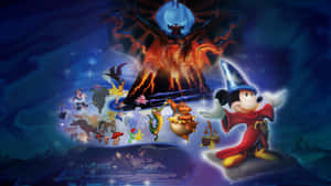 Fantasia Classic Animated Characters Wallpaper