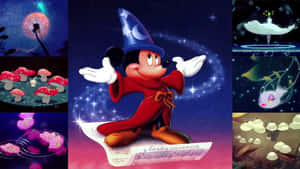 Fantasia Mickey Magic Montage Wallpaper