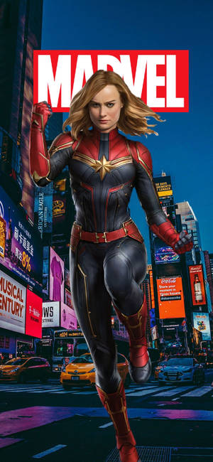 Fantastic Captain Marvel Iphone Graphic Wallpaper