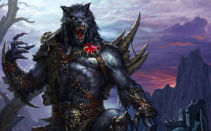 Fantasy Armored Werewolf Wallpaper