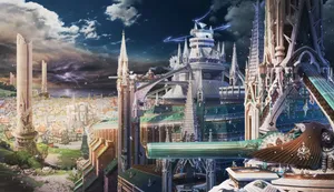 Fantasy Art Anime City Wallpaper
