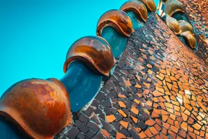 Fantasy Art Decorative Roof Tiles Wallpaper