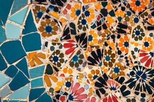 Fantasy Art Floral Tiles Wallpaper