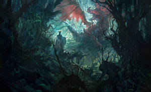 Fantasy Art Red Dragon Wallpaper