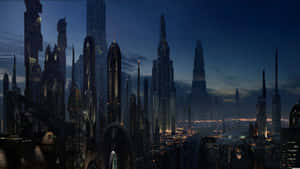Fantasy City Lo Fi Desktop Wallpaper
