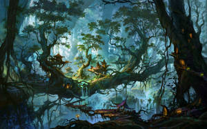 Fantasy Forest Art Image Wallpaper
