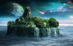 Fantasy Island Detailed And Realistic Wallpaper