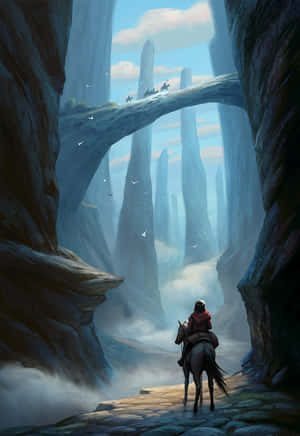 Fantasy Phone Man On Horse Wallpaper