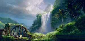 Far Cry 3 Waterfall By Bridge Wallpaper