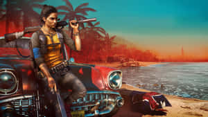 Far Cry 6 Dani With Car Wallpaper