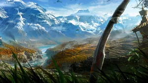 Far Cry River Leading To Mountains Wallpaper