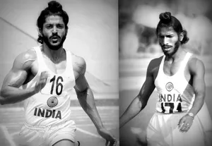 Farhan Akhtar And Milkha Singh Wallpaper