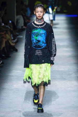 Fashion-forward Galaxy Hoodie By Christopher Kane Wallpaper