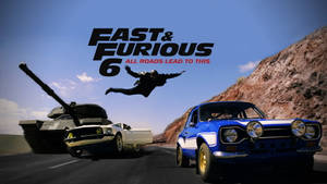 Fast And Furious Cars Tank Chase Wallpaper