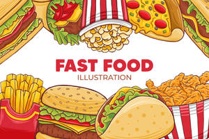 Fast Food Backdrop Wallpaper
