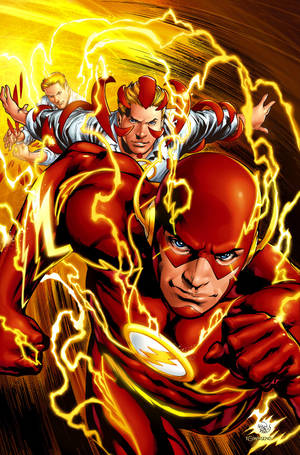 Fast Hero Barry Allen Superhero Suit Wallpaper