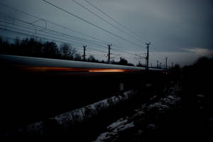 Fast Train At Night Wallpaper