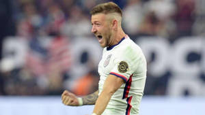 Fc Dallas Paul Arriola Celebratory Fist Pump Wallpaper