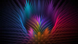 Feather-like Colorful Abstract Art Wallpaper