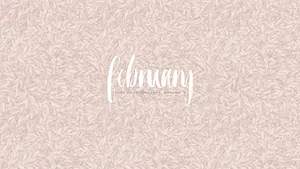 February On Brown Leaves Background Wallpaper